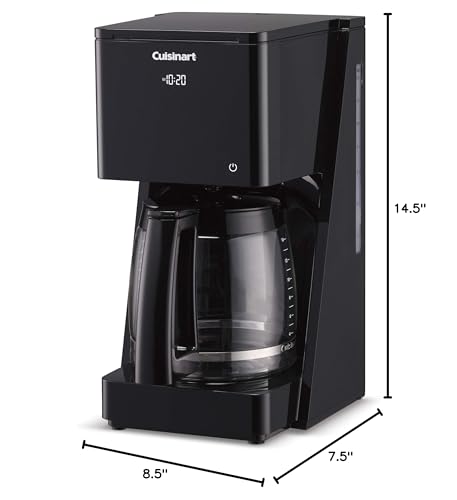 Cuisinart DCC-T20 14-Cup Programmable Coffeemaker Touchscreen, Black