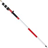 GEOLENI Aluminum Prism Pole with Quick Release Clamp (4.6M Adjust Adapter Dual Scale)