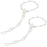 Suyi 2Pcs Elastic Pearl Anklets for Womens Girl Wedding Beach Anklets Starfish Barefoot Sandals Ankle Chains with Toe Ring Starfish2