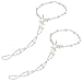 Suyi 2Pcs Elastic Pearl Anklets for Womens Girl Wedding Beach Anklets Starfish Barefoot Sandals Ankle Chains with Toe Ring Starfish2