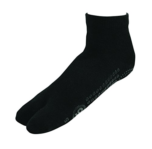 [Marugo] Unisex-Toddler/Kids Tabi Socks for Ninja Shoes Jikatabi, w.Non-slip rubber processing, Black, L(19-22cm / 13-4(US)) - Thumbnail 6