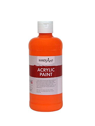Handy Art Student Acrylic Paint 16 ounce, Fluorescent Orange