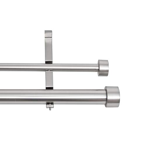 Umbra Cappa Double Curtain Rod 11/4Inch Front and 3/4inch Back