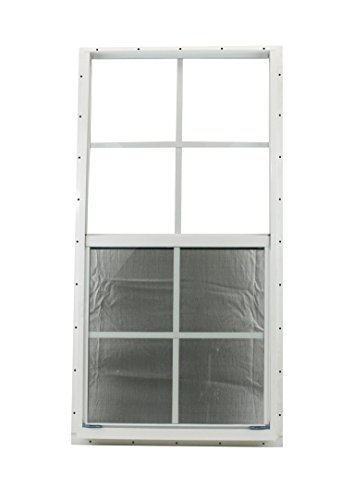 Shed Windows 18″ X 36″ White Flush Mount, Safety/Tempered Glass ...