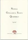 National Genealogical Society Quarterly September 1994 Vol 82, No. 3