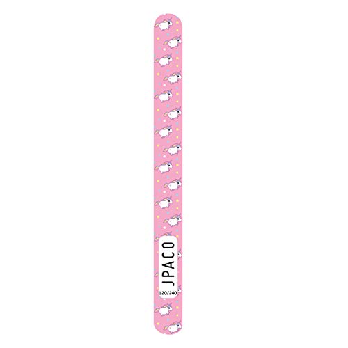 JPACO 12 PCS Professional Unicorn Nail Files 120 240 Grit Double Sided Washable Manicure - Thumbnail 4