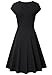 Women’s A Line Cap Sleeve V Neck Elegant Slim Fit Flare and Swing Cocktail Dress