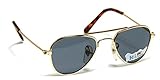 Baby Infant Boy or Girl Classic Metal Aviator Fashion Sunglasses for Ages 0 to 9 Or 6 to 18 Months Old