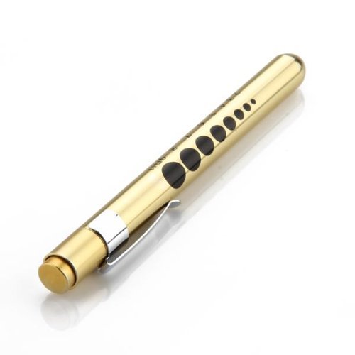 Flashlight TOOGOO(R) Gold LED Flashlight Penlight pen flashlight