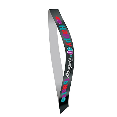 Satin Birthday Cheer 40th Birthday Sash