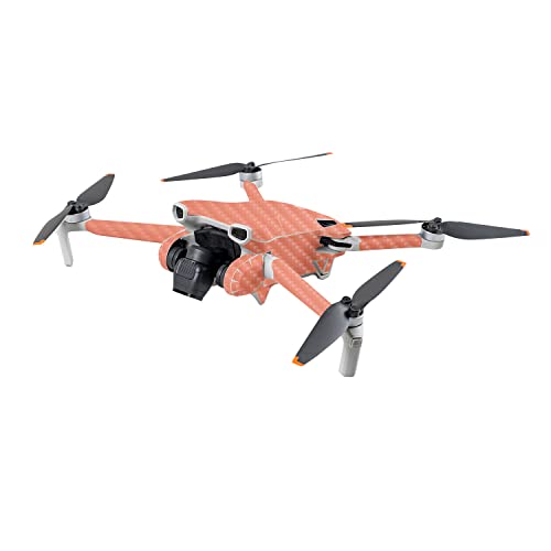 MightySkins Carbon Fiber Skin Compatible with DJI Mini 3 - Solid Salmon | Prote…
