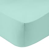 IDEAhome Jersey Knit Fitted Cot Sheet, Soft Material, Suitable for Twin Beds, Toddler Mattresses, Camping, RVs, Daycare Cots, Solid Colors, Great for Boys & Girls, 75