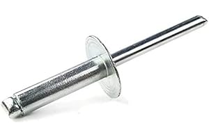 Persberg #812 Blind Aluminum Long Rivets, (100pcs), 1/4" x 3/4" Inch, Choose Size, Grip Range (.626-.750)", Blind Rivet (120-49)