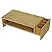 Bamboo Monitor Stand – 2-Tier Laptop Computer Riser | Wood Desk Organizer with Storagethumb 1