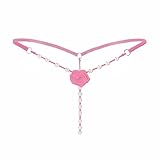 Clearance Sale! Women's Intimates WEUIE Ladies Lace Sexy Open Burned-Crotch V-string Panties Knickers Underwear Thong (Free Size, Pink)