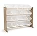 Humble Crew Supersized Toy Storage Organizer with 16 Removable Bins, Natural/White – Large Toy Storage for Toddlers Ideal for Kids' Rooms, Playrooms, and Nurseries - Modern Toy Bins for Kids