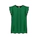 TopTie Women's Sleeve Ruffle Shoulder Chiffon Tops Casual Shirt Tops Blouse
