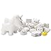 WATINC Random 11 Pcs DIY Animals Squeeze Toys, 1Pcs Unicorn+10Pcs White Mini Squeeze Creamy Kawaii Soft Food Squeeze Keychains, Phone Straps,Bonus Random Stickers for Education Toys