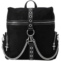 cross studs chain leather backpack 地雷 91vuD-bnscL._AC_SY200_QL15_.jpg