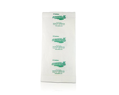 Safetec 6.2" x 3" Green-Z 10g Pacs Liquid Medical Waste Solidifier (Up to 350 cc) (1000 pacs/case)