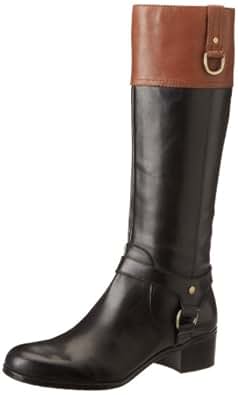 www.paulmartinsmith.com | Bandolino Women&#39;s Cyrene Riding Boot, Black/Cognac, 5.5 M US | Knee-High