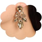 JWICOS Crystal Dangle Earrings Fashion Statement Vintage Drop Earrings for Women Rhinestone Tassel Wedding Earrings Jewelry for Wedding Prom