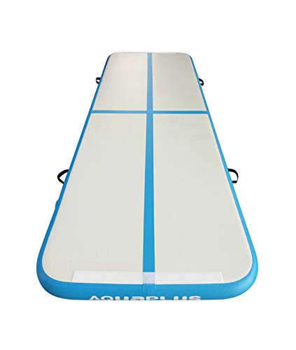 Aqua Plus Inflatable Air Track Tumbling Mat 3.28ft,10ft,13ft,17ft,20ft,23ft,26ft,30ft,33ft,36ft,40ft Gymnastics Airtrack 4,8 inches Thickness Exercise Training Mat Cheerleading Yoga Beach Boat Board - Thumbnail 5
