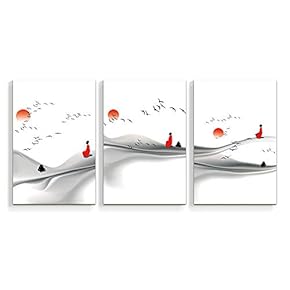signwin 3 Piece Canvas Wall Art Minimalism and...