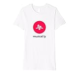'musical.ly' T-Shirt (White - Fitted Cut)