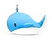 Kikkerland Zip and Flip Travel Neck Back Pillow Cute Compact Plush Blue Whale