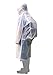 Aircee Raincoat Women Reusable Rain Poncho Packable Long Rain Coat Durable Rainwear Adults Rain Jacket (White)