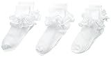 Jefferies Socks Big Girls' Dressy Lace Socks  (Pack of 3)