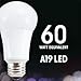 TCP 60 Watt A19 LED Soft White 6 Pack, Non-Dimmable Light Bulbs