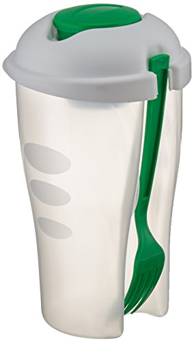 Salad Fresh Container With Separate Dressing Compartment