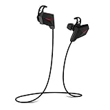 KEBE Sport7 Noise-Cancelling Headphones with 4.1 Stereo Bluetooth - Lightweight and Sweat-Proof, Best In-Ear Headphones for Sports or Running - Features Microphone for Hands-Free Calling Black