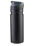 Avex Recharge Autoseal Stainless Steel Tumbler, Black, 600 mL/20 oz