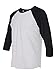 Next Level Unisex Triblend 3/4-Sleeve Raglan XL VIN BK/ HTHR WHT