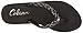cobian Women's Kezi Wedge Flip Flop, Black, 8 M US
