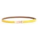 KaLeido Women's Plaque Buckle Solid Color Skinny Waist Belt