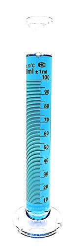 Glass Measuring Cylinder, Graduated Cylinder, 100ml (Pack of 3)