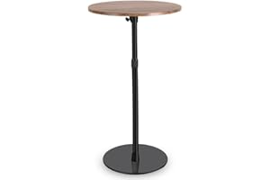 ERFEI Bar Table 15.75inch Small Round Top Adjustable Height 22.64-33.46in Multifunctional Side Table for Pub Bar Dining Bistro Cafe