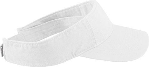 Authentic Pigment Direct Dyed Cotton Twill Visor Hat Cap - White