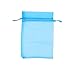 Wuligirl 100pcs 4x6 Sheer Organza Bags with Drawstring for Jewelry Pouch Party Wedding Favor Baby Shower Candy Seashell Bags for Women Girls (100pcs Sky Blue, 4x6