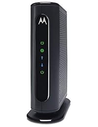 Módem por cable DOCSIS 3.0 16x4 de alta velocidad, certificado para Comcast o XFINITY, con cable con aviso de tiempo, Cox y BrightHouse (MB7420), de Motorola, Negro