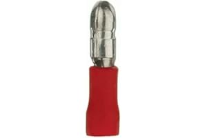 THE INSTALL BAY Install Bay RVMB Vinyl Male Bullet Connector 22/18 Gauge .156, Red (100-Pack)