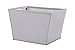 STORAGE MANIAC 2-Pack Medium Shelf Basket with Wire Frame, Home Tapered Storage Bins, Gray