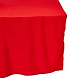 LinenTablecloth 6 ft. Fitted Polyester Tablecloth Red