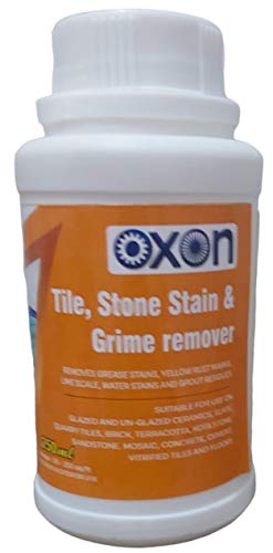 Oxon Technology Tile, Stone Stain and Grime Remover (Removes Grease Stains, Yellow Rust Marks, Lime Scale, Water strains & Grout Residue) 250 ml