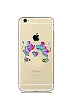 iPhone 7 PLUS Case, ThePhoneCaseCo Clear Premium iPhone 7 +Case TPU [Scratch Resistant) Cover Cases Apple iPhone 7 7s Plus + Mickey & Minnie Mouse Colorful Paint Splatter