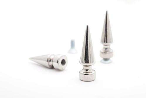 Tree Spikes - Size 30 - Ideally Used for Denim and Leather Work - Screw Back Spikes - Available in Silver - Pack of 20 Studs and Spikes